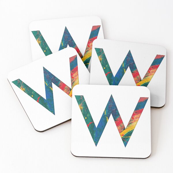 Item preview, Rainbow Paint Letter W designed and sold by Katherine Winner.
