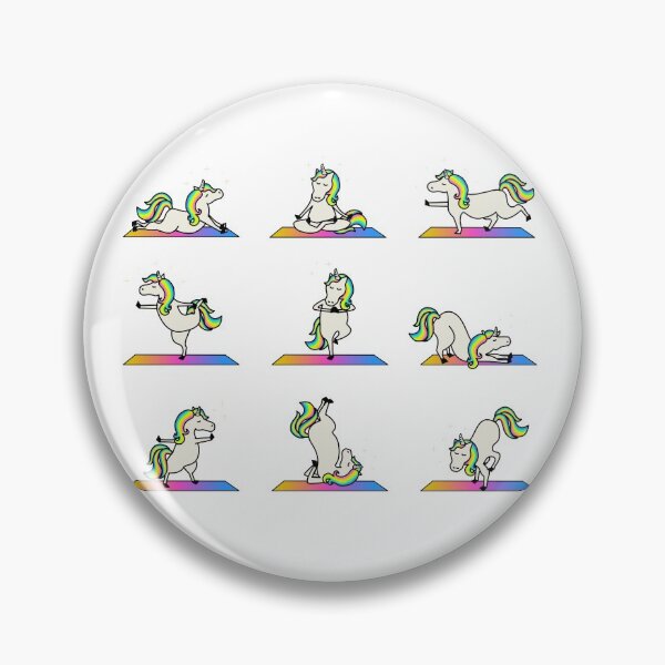 Artikelvorschau, Unicorn Yoga Class - Aufkleberpaket entworfen und verkauft von TheBrightInk.