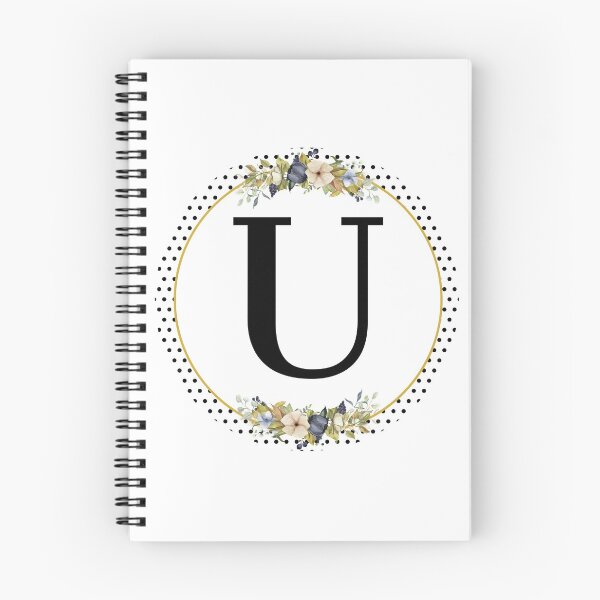 Item preview, Polka Dots Floral Wreath Bouquet Arrangement Monogram Letter U designed and sold by TheFamilyVan.