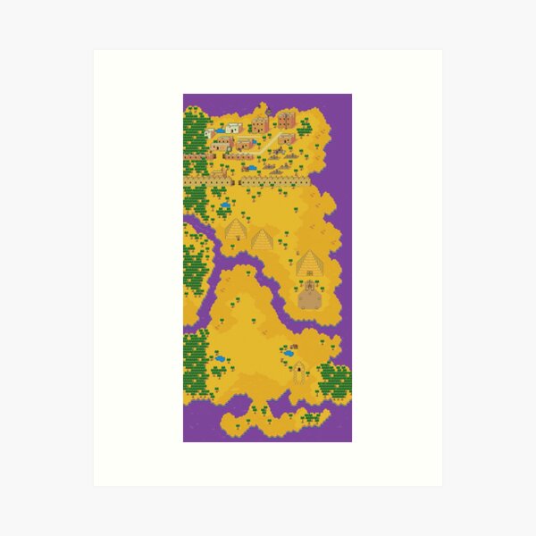 Item preview, Earthbound Scaraba Map designed and sold by Gin  Neko.