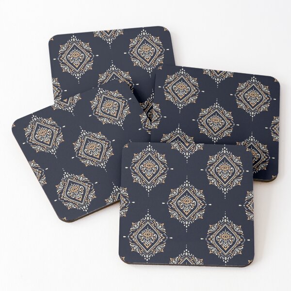 Item preview, Navy Floral Mandela  designed and sold by Sleepygirl2010.