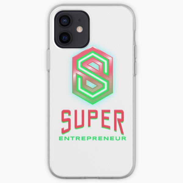 Super Entrepreneur lime green and hot pink iPhone Soft Case