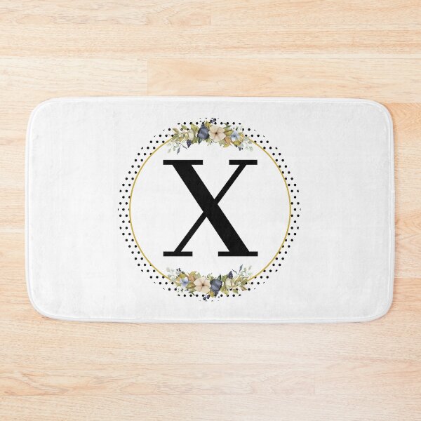 Item preview, Polka Dots Floral Wreath Bouquet Arrangement Monogram Letter X designed and sold by TheFamilyVan.