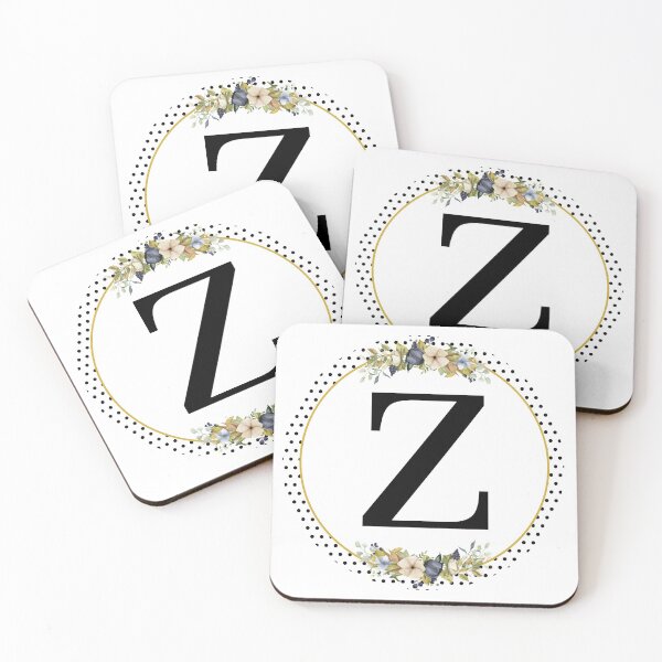 Item preview, Polka Dots Floral Wreath Bouquet Arrangement Monogram Letter Z designed and sold by TheFamilyVan.