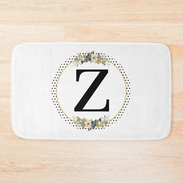 Item preview, Polka Dots Floral Wreath Bouquet Arrangement Monogram Letter Z designed and sold by TheFamilyVan.