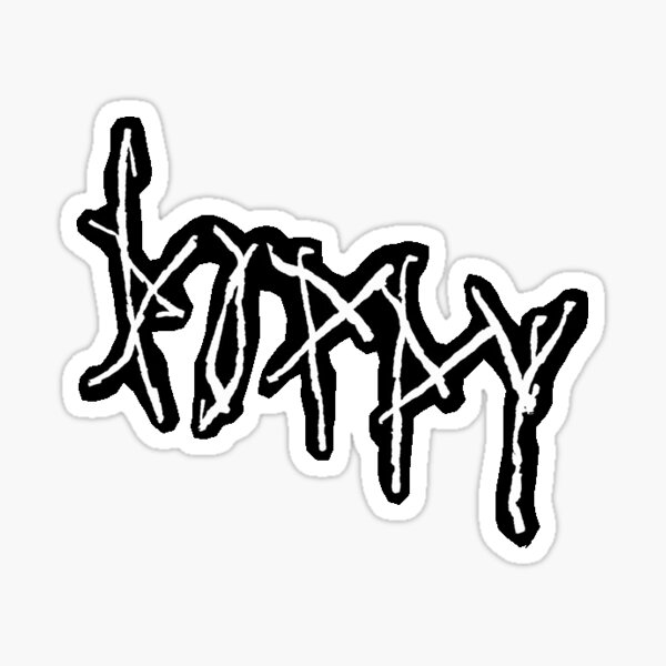 Poppy Logo - white on black Sticker