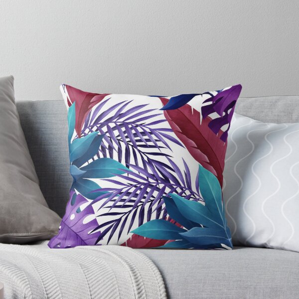 Item preview, Violet And Blue Tropical Leaves Pattern designed and sold by Marstore.
