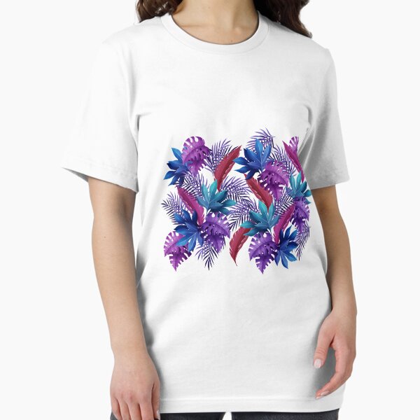 Item preview, Violet And Blue Tropical Leaves Pattern designed and sold by Marstore.