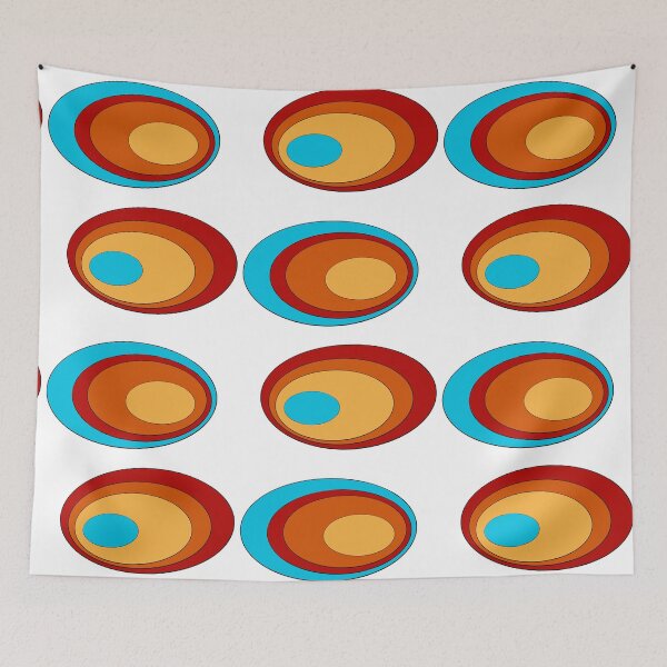 Item preview, Ovals ~ Red/Orange/Yellow/Blue designed and sold by CeriLodge.