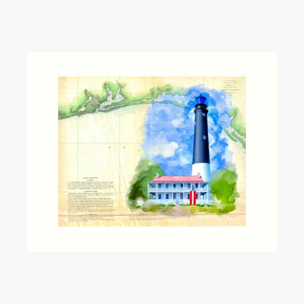 Item preview, Historic Panhandle of Florida - Pensacola Lighthouse designed and sold by Mark Tisdale Art.