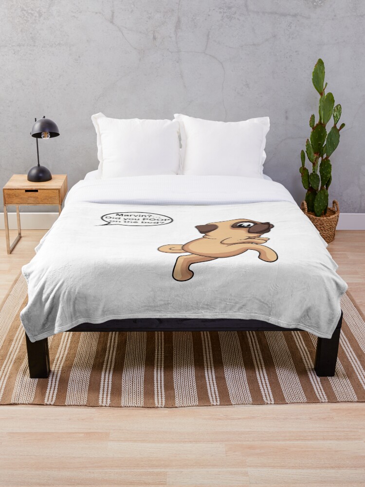 Thumbnail 1 of 6, Throw Blanket, Sneaky Pug designed and sold by TeeStoreMeStore.