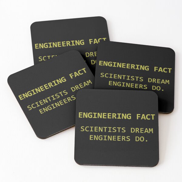Item preview, Scientists Dream, Engineers Do Gold Black - ENGINEERING FACT designed and sold by Joni77.
