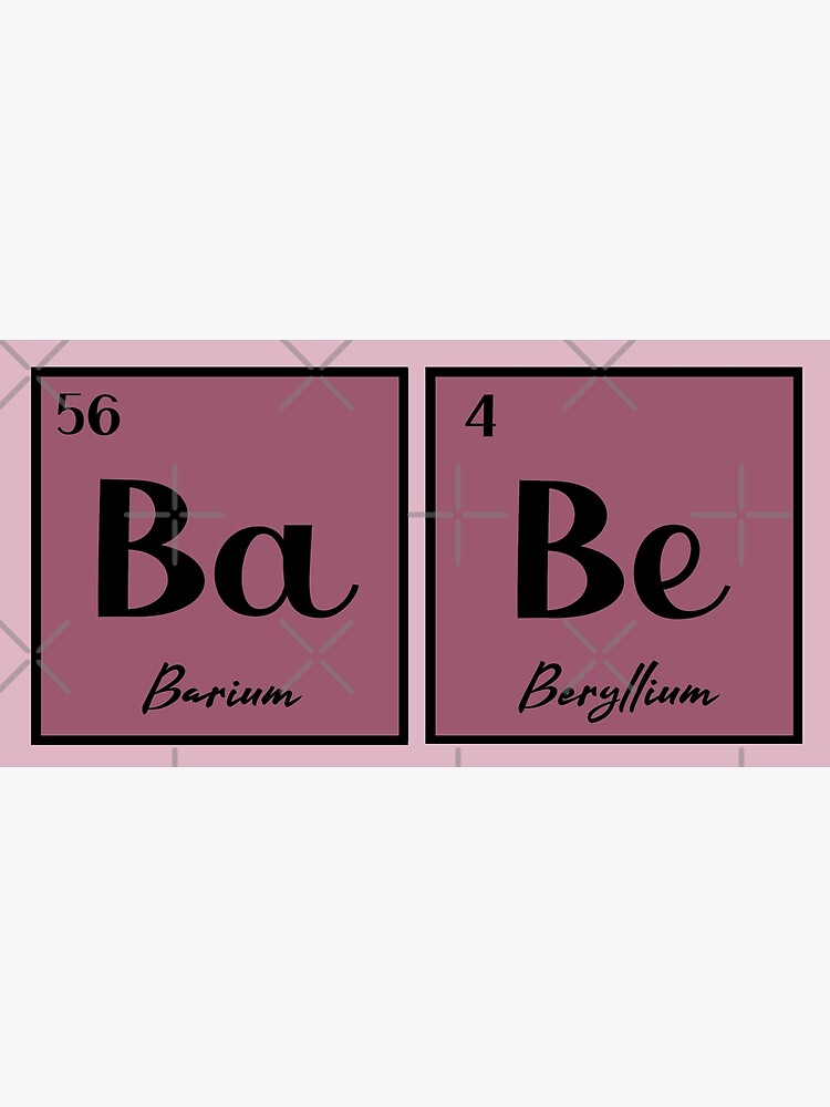 Disover BaBe Cute Periodic Table Elements Premium Matte Vertical Poster