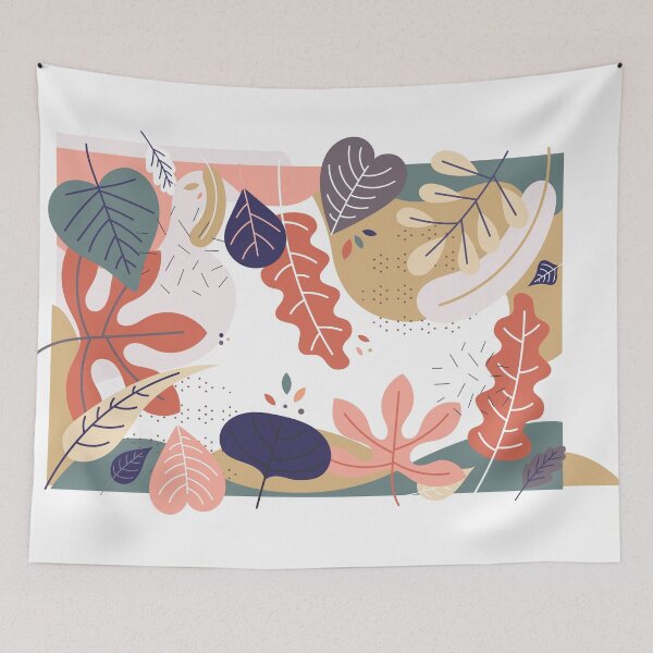 Item preview, Violet And Blue Tropical Leaves Pattern designed and sold by Marstore.