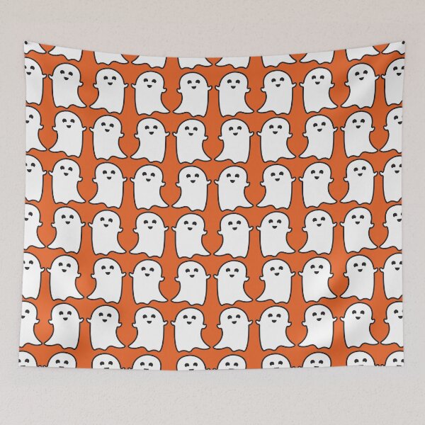 Item preview, Happy Ghosts Orange Print designed and sold by loki-doki-choki.