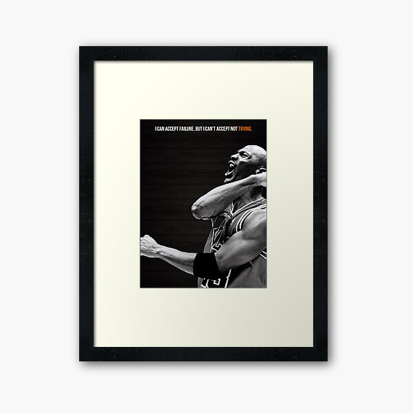Michael Jordan Motivation Poster Framed Art Print