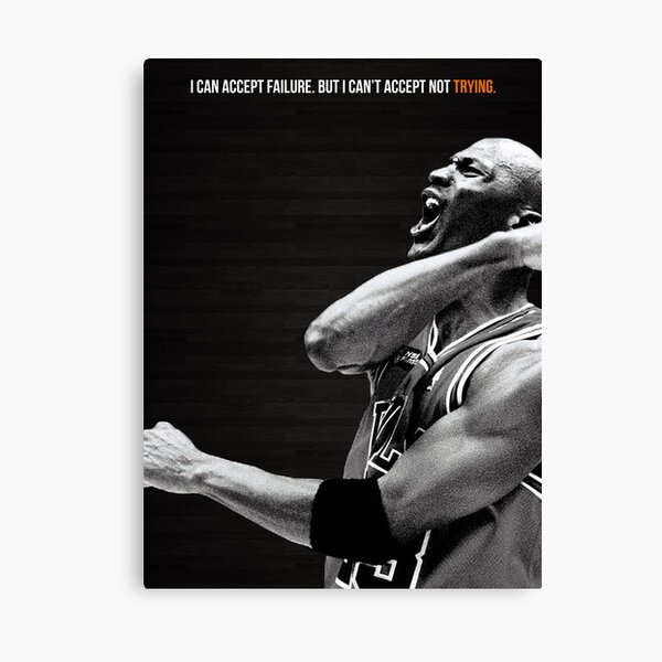 Michael Jordan Motivation Poster Canvas Print