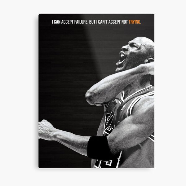 Michael Jordan Motivation Poster Metal Print