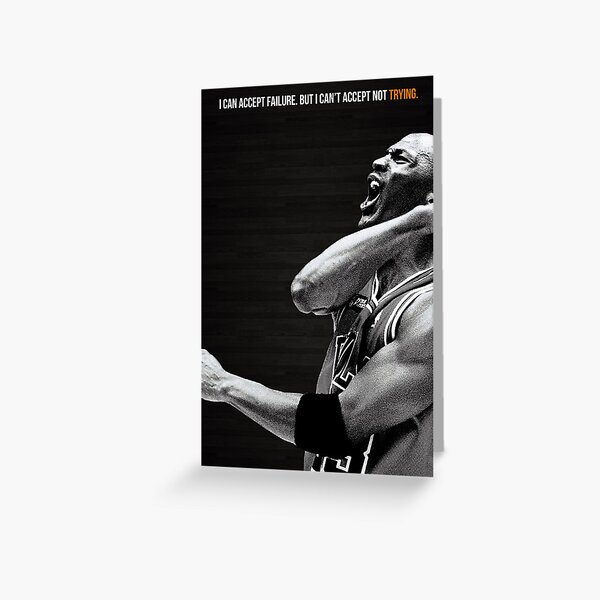 Michael Jordan Motivation Poster Greeting Card