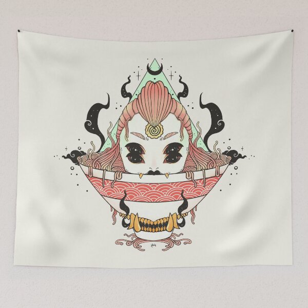 Item preview, Ramen Noodle Bowl Monster Girl Art designed and sold by cellsdividing.