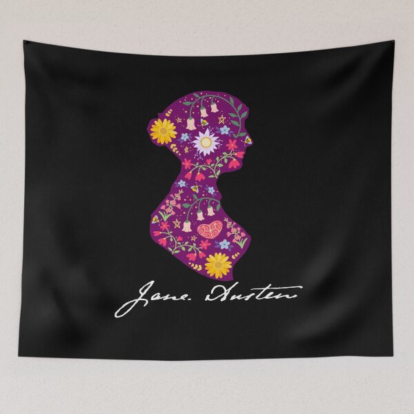Item preview, Jane Austen Floral Silhouette Magenta Variant designed and sold by MandyRosko.