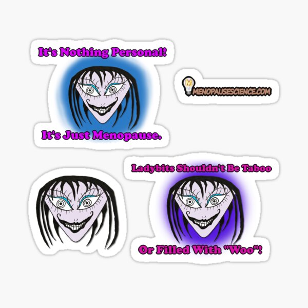 Item preview, Luna Pause Menopause Symptoms Humor Sticker Pack | Funny Destress No Taboo Mood Swings Midlife Middle Age Gift Idea designed and sold by Menopause-Sci.