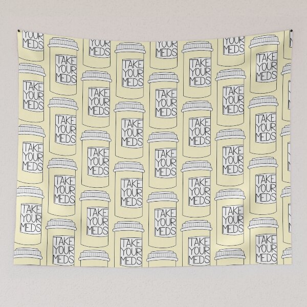 Item preview, Take Your Meds - Yellow designed and sold by QuinnRamsay.