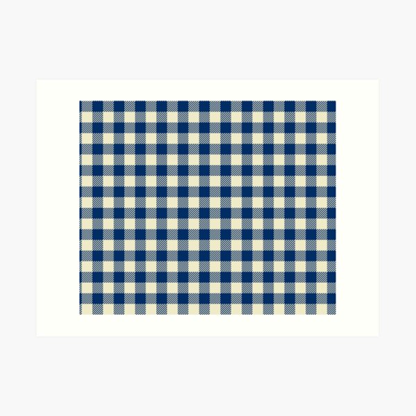 Plaids • Blue and White Art Print