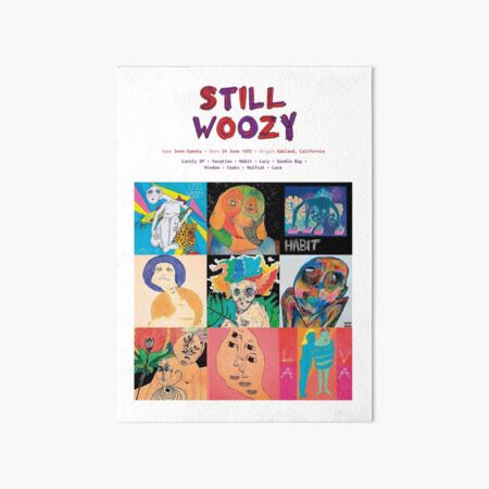 Still Woozy Music Album Covers Art Board Print