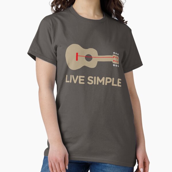 Aperçu de l'œuvre Live Simple One String Guitar créée et vendue par OffbeetShirts.