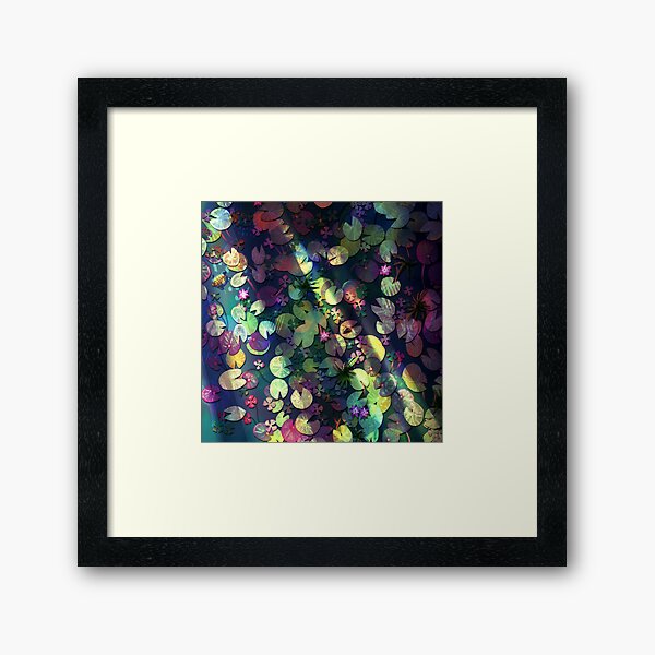 Morgen Sonnenaufgang Lily Pad Pond Swim Gerahmter Kunstdruck