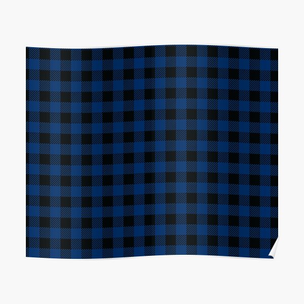 Plaids • Blue and Black Poster