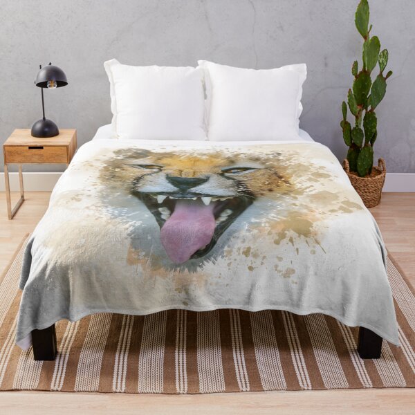 Item preview, Cheetah Portrait watercolor, digital illustration on white background. designed and sold by svetlanna.