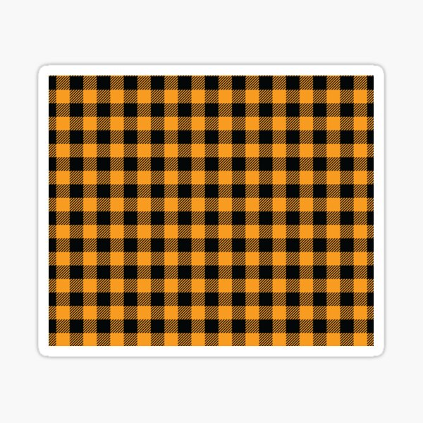 Plaids • Orange and Black Sticker