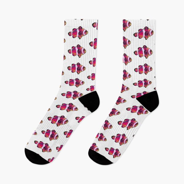 Item preview, Geometric Clown Fish - Colorful - Pink Orange Purple designed and sold by Geometricshow.
