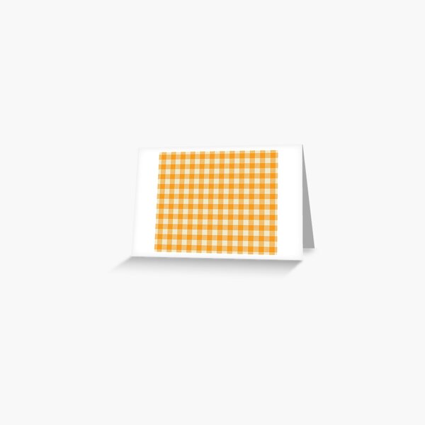 Plaids • Orange and White Greeting Card
