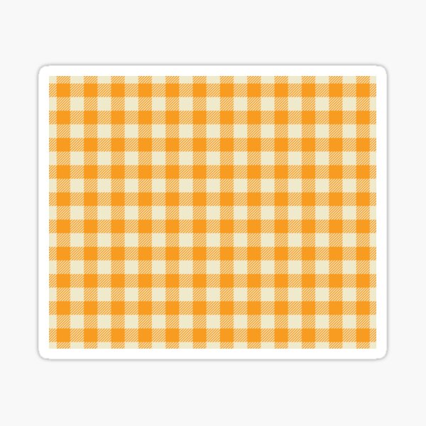 Plaids • Orange and White Sticker
