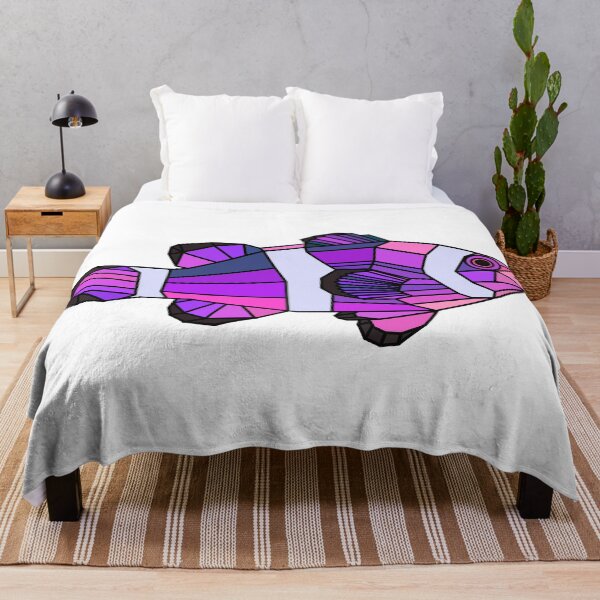 Item preview, Geometric Clown Fish - Colorful - Purple Pink designed and sold by Geometricshow.