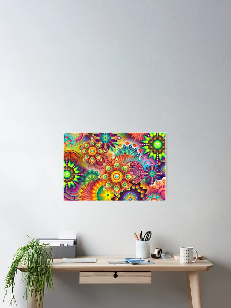 Thumbnail 2 of 3, Poster, Psychedelic Pattern designed and sold by PickCreation.