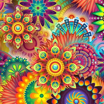 Artwork thumbnail, Psychedelic Pattern by PickCreation