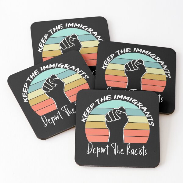 Item preview, Retro Keep the Immigrants Deport the Racists Gift- Fight Racism Gift Essential designed and sold by AYMEDD.