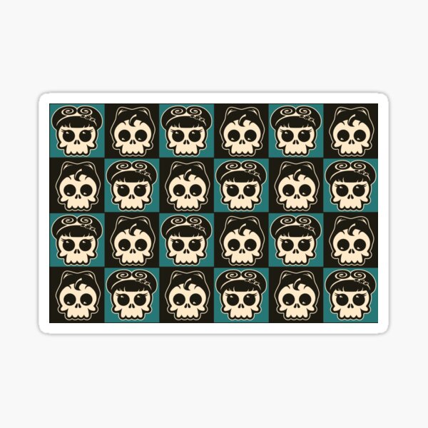 Item preview, Rock 'n' Roll skulls - Bluey Green designed and sold by DaveSavageArt.