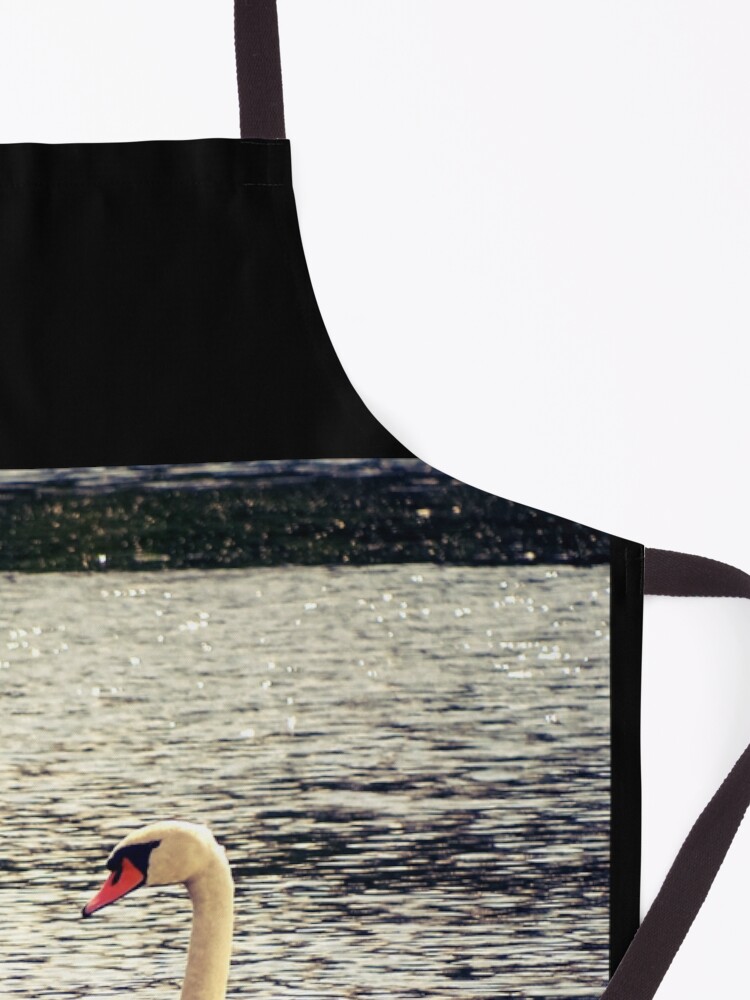 Alternate view of Swan, Swan sticker, Swan magnet, Swan socks Apron