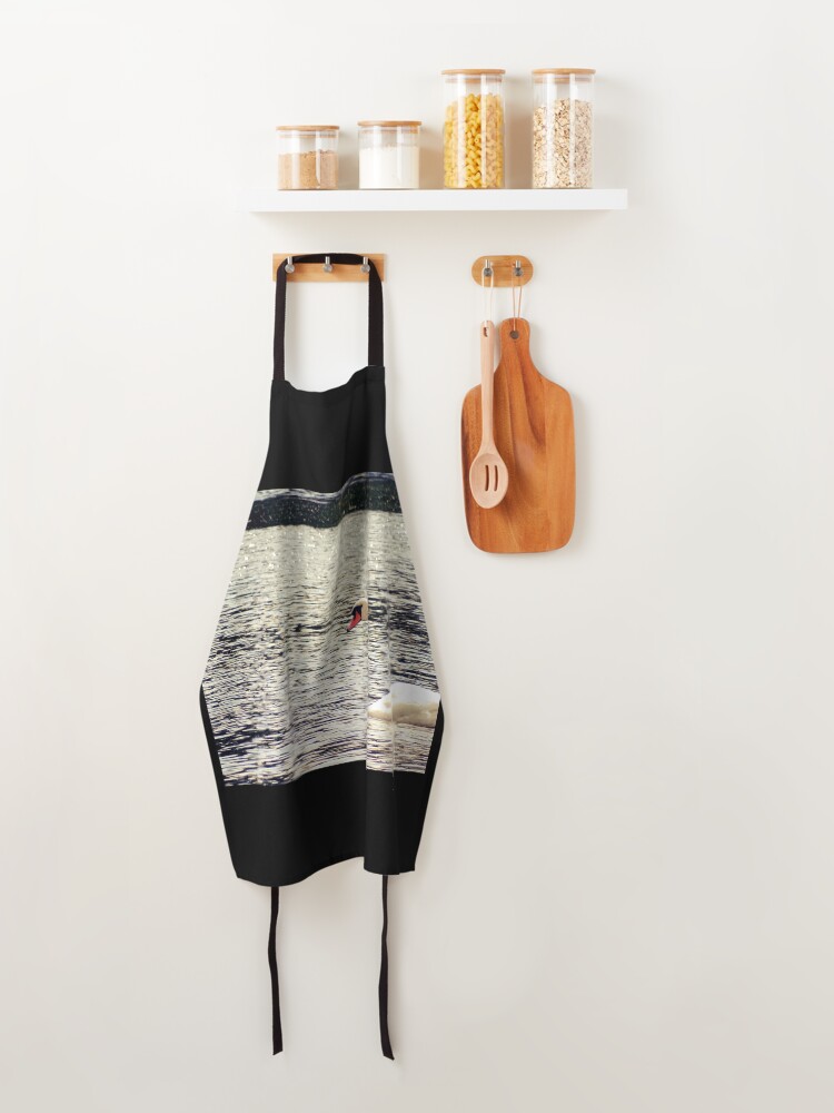 Alternate view of Swan, Swan sticker, Swan magnet, Swan socks Apron