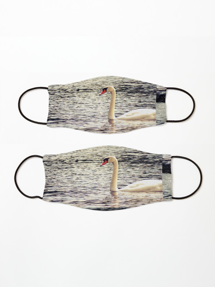 Alternate view of Swan, Swan sticker, Swan magnet, Swan socks Mask