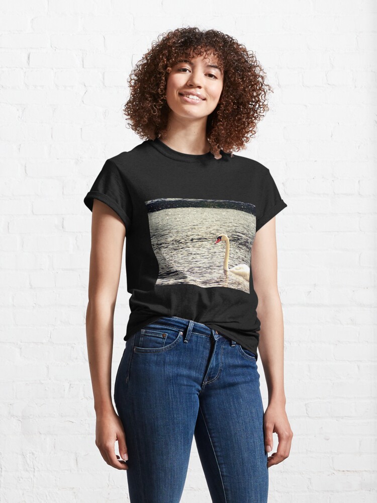 Alternate view of Swan, Swan sticker, Swan magnet, Swan socks Classic T-Shirt