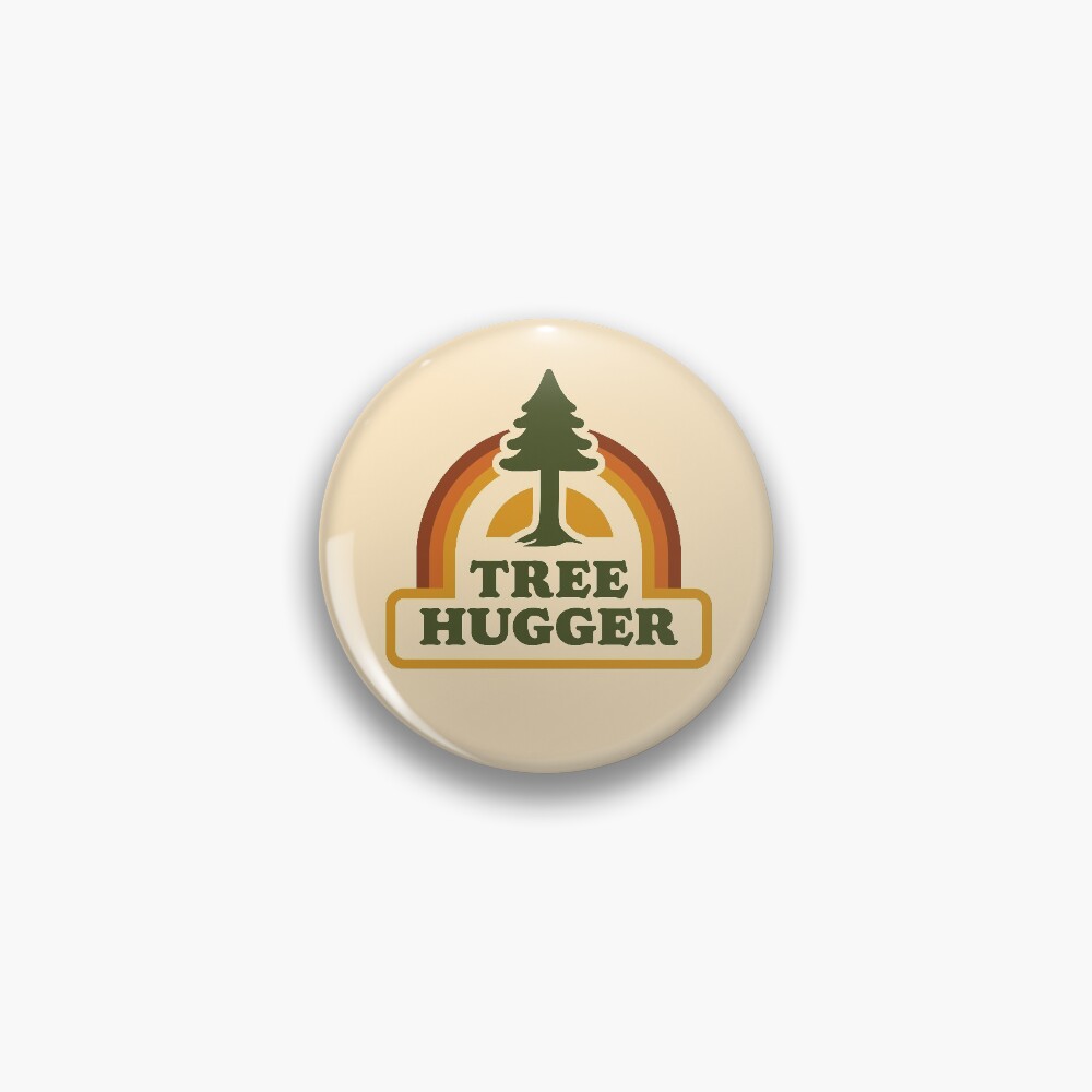 Retro Tree Hugger Pin