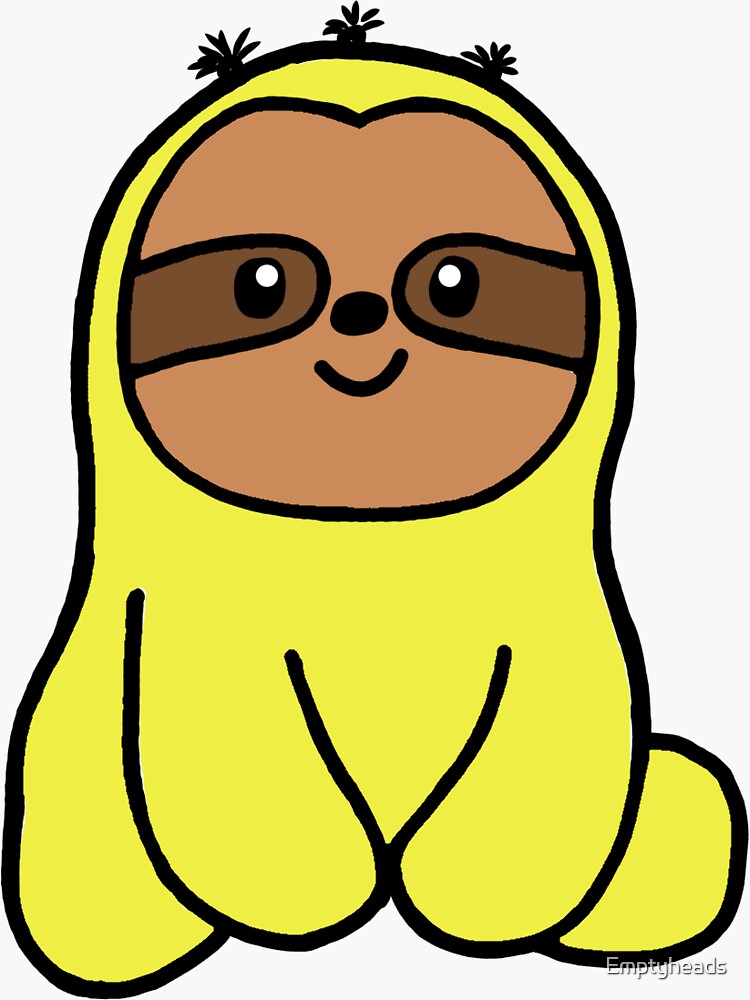 "Cute deformed Sloth" Sticker for Sale by Emptyheads | Redbubble