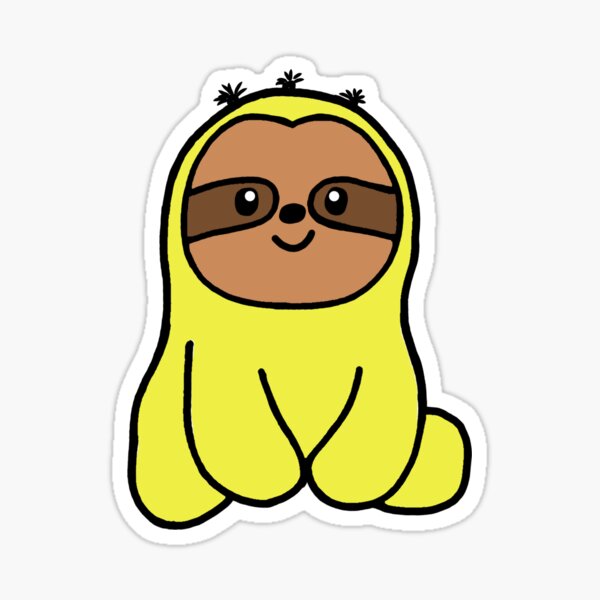 "Cute deformed Sloth" Sticker for Sale by Emptyheads | Redbubble