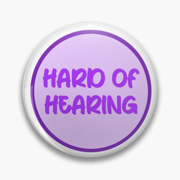 Item preview, hard of hearing purple designed and sold by katie norton.